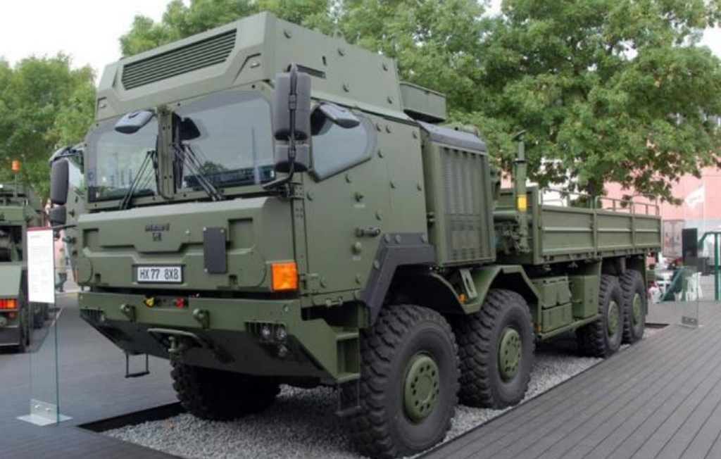 man军用车辆有限公司(rmmv)制造,型号属于man hx77重型战术卡车系列