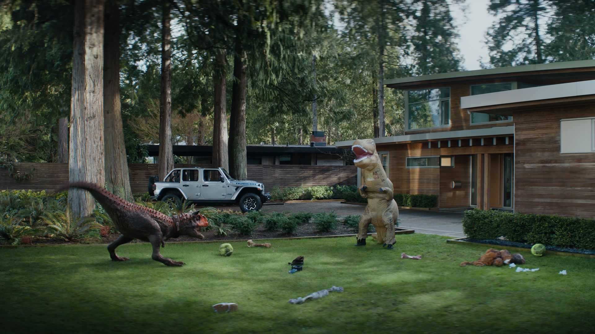 侏罗纪公园3即将上映牧马人4xe变身小恐龙保姆车