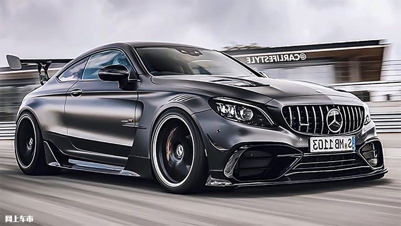 梅赛德斯-AMG C63黑色系列渲染图外观性能更凶狠-图1