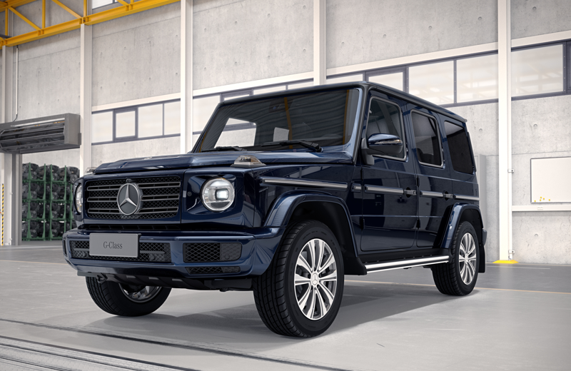 新款奔驰g500外观内饰上基本延续了g级目前最新的设计风格.