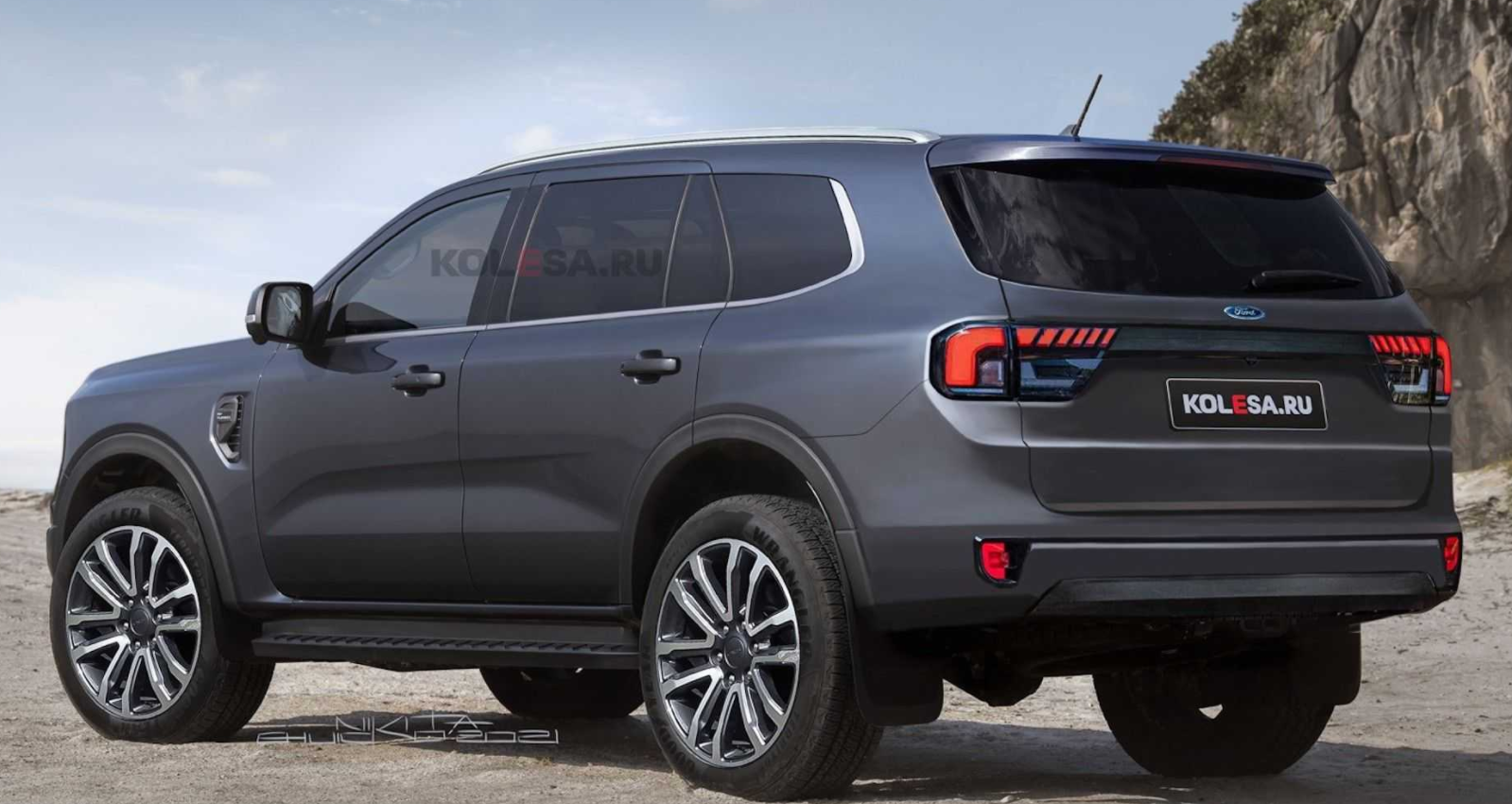 外观基本确定高大硬汉造型十分霸气福特全新撼路者渲染图