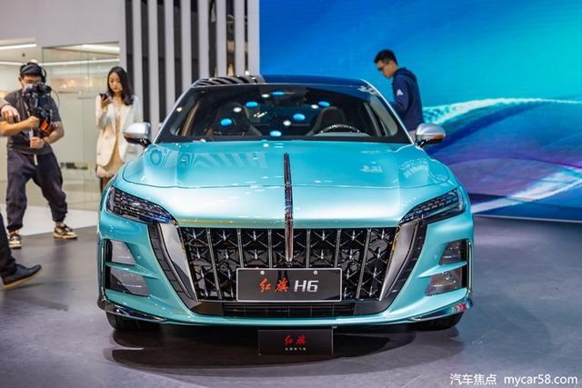 2022廣州車展實拍紅旗h6轎跑造型氣場十足