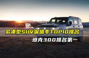 紧凑型SUV保值率TOP10排名 坦克300排名第一