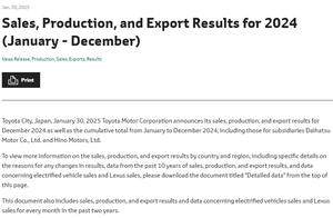 2月1日车圈早报：丰田汽车公布2024年销量 全球第一