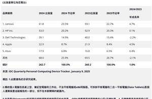 联想稳坐老大，神秘品牌逆袭成黑马，2024 PC排行离了大谱