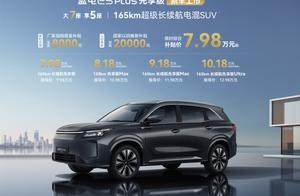 蓝电E5 PLUS先享版正式上市 限时综合补贴价7.98万元起