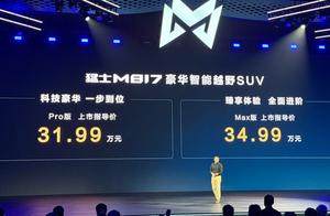 猛士M817上市，31.99万起，比家用增程香！