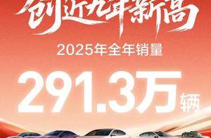 长安汽车2025年总销量291.3万辆 同比增长8.5%