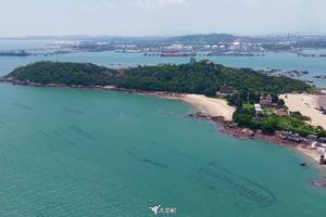 航拍泉州市泉港区惠屿岛