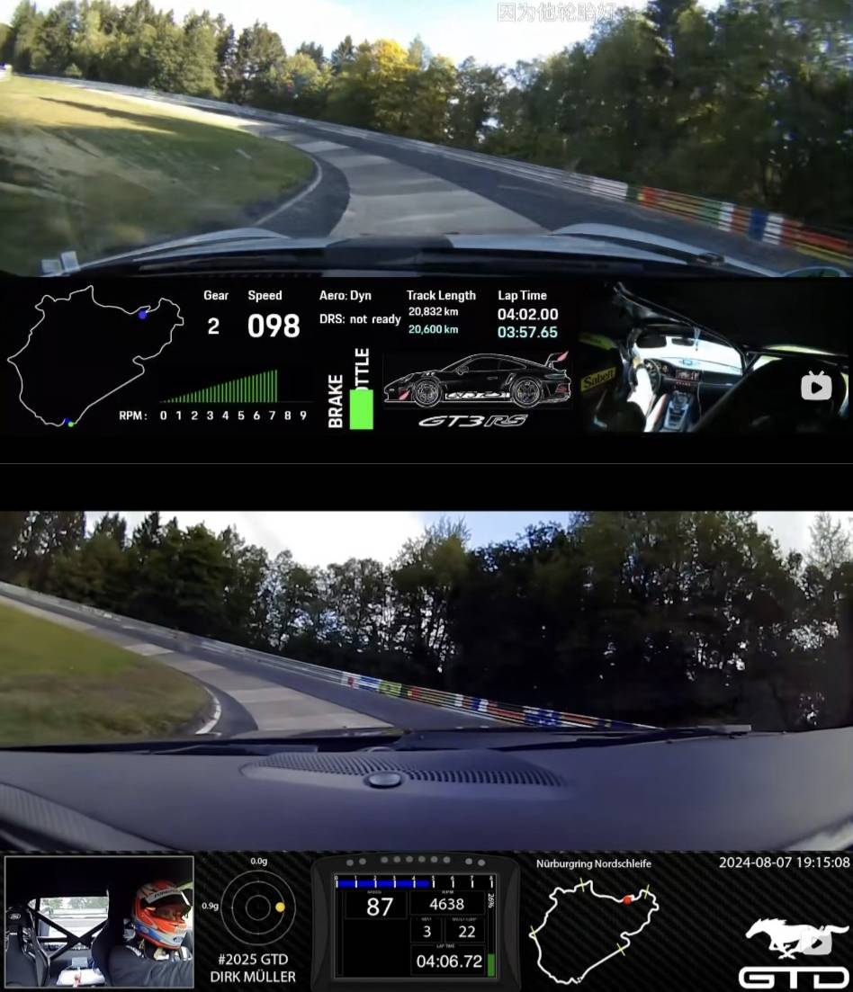 Mustang GTD加入纽北“6分俱乐部”，已能吃到911 GT3 RS尾气？