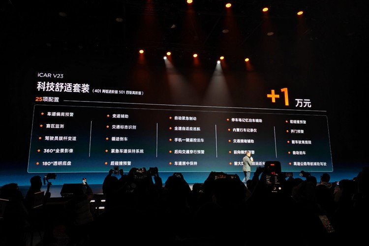 复古风格的电动SUV 奇瑞iCAR V23售9.98万起