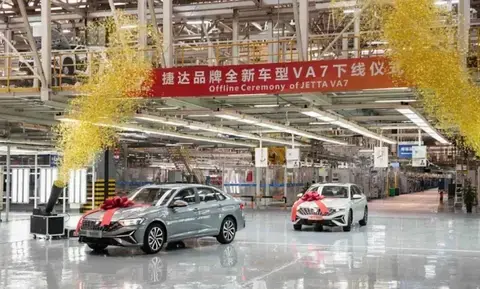 【E汽车】捷达VA7正式在一汽-大众成都工厂下线