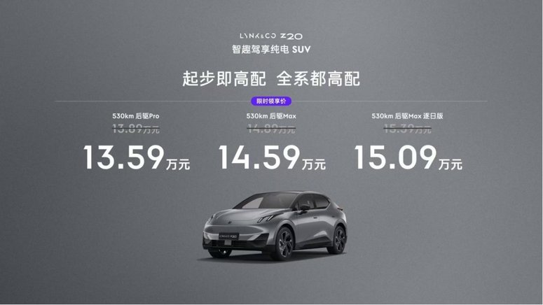 拥有顶级风阻系数？ 领克Z20限时13.59万元起