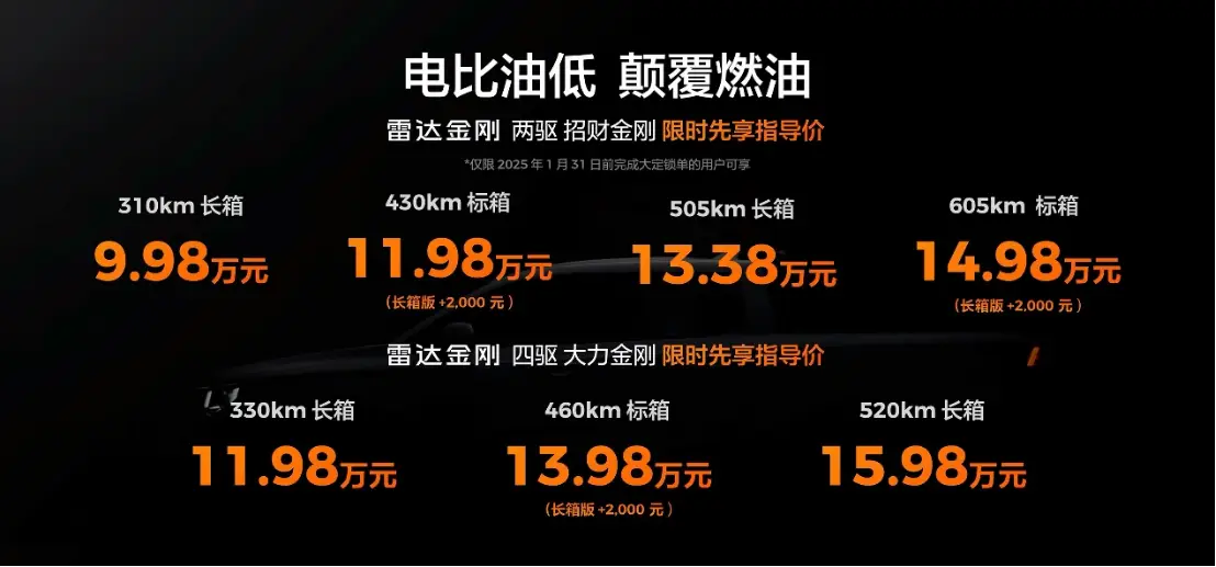 商乘皆可用 雷达金刚皮卡9.98万元起售