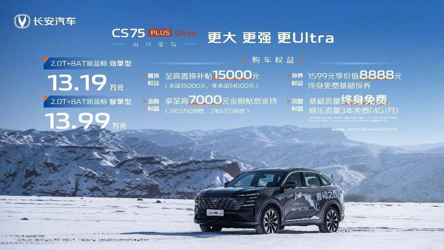油车新表率、2.0T+8AT更来劲：长安第四代CS75PLUS Ultra上市