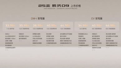 再接再厉、不负众望：2025款腾势D9上市，33.98万起售
