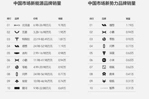 新势力最新排名：问界被挤出前三