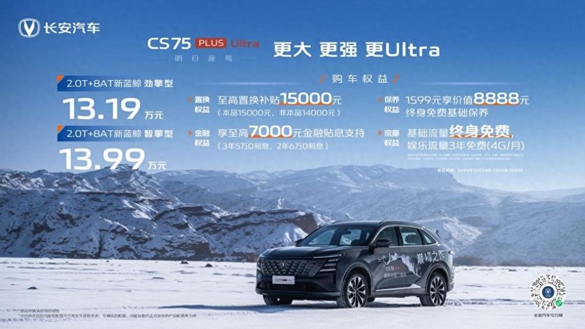 13.19万元起，更强动力 第四代CS75PLUS Ultra哈尔滨发布