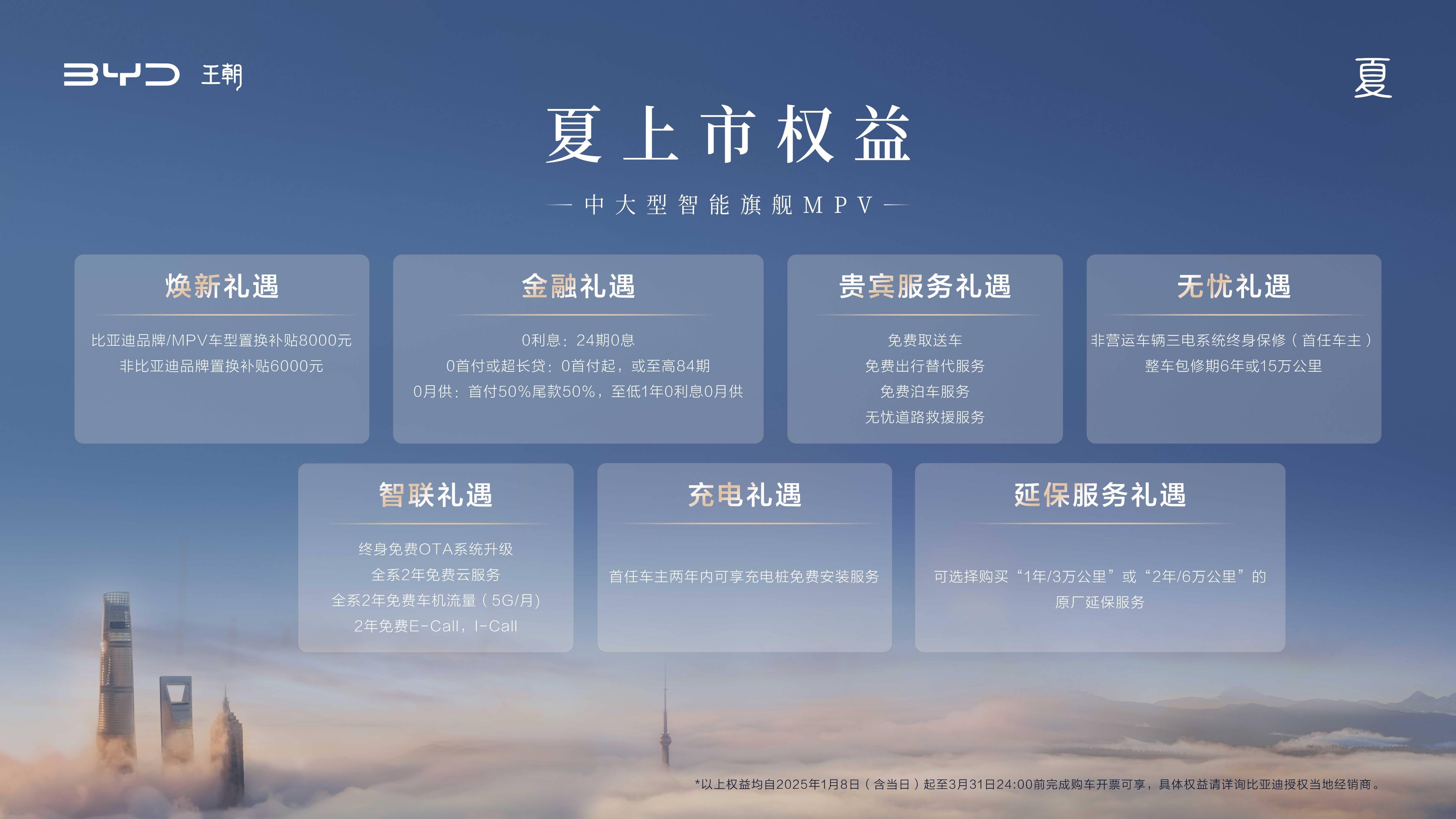 24.98-30.98万元,中大型智能MPV比亚迪夏上市，搭载第五代DM