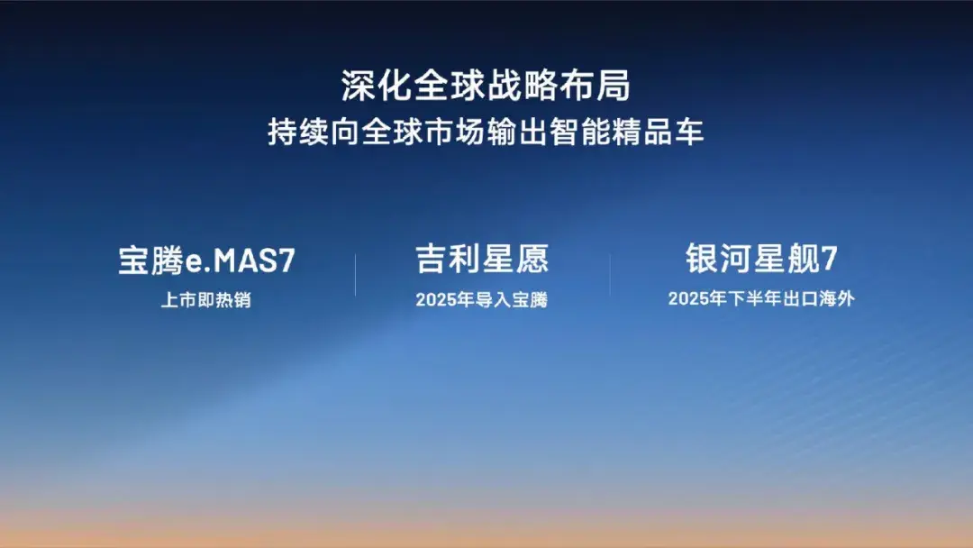 吉利全年销量目标271万辆，“百万银河”开启新能源品质新时代