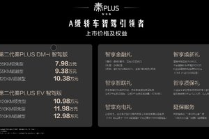 7.98万-12.98万元，高阶智驾+第五代DM技术，第二代秦PLUS智驾版上市！