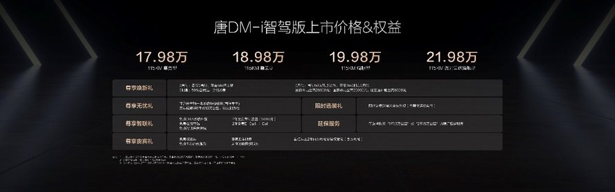 加配不加价 唐DM-i智驾版标配高阶智驾上市