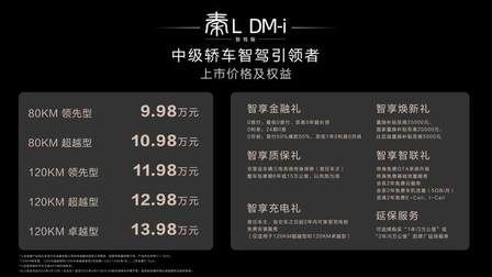 加配不加价！秦L DM-i智驾版上市售价9.98万起