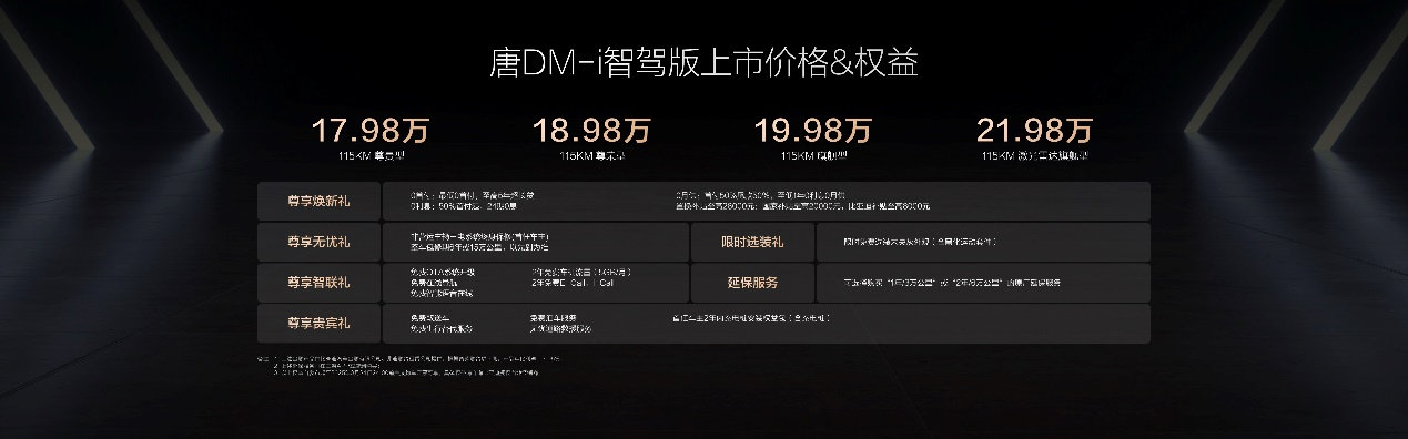 唐DM-i智驾版上市 售价17.98万 -21.98万元