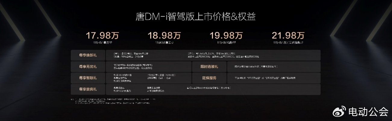 标配高阶智驾，唐DM-i智驾版正式上市，17.98万元起售