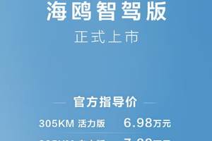 当“全民智驾”从口号走到现实：比亚迪7.88万海鸥智驾版开启全民智驾新篇章