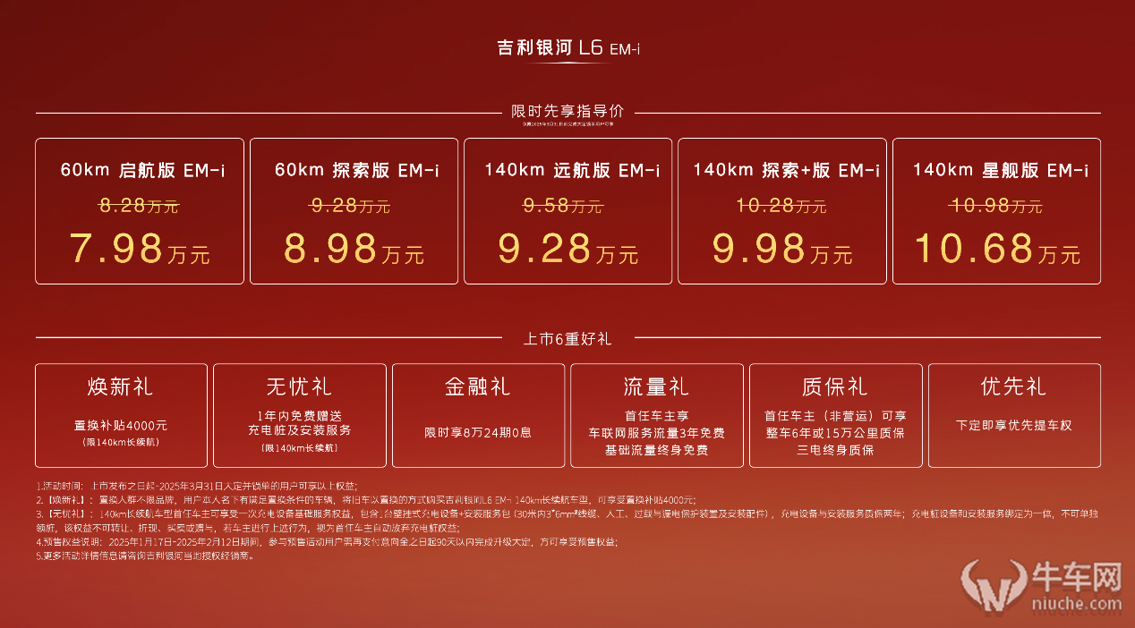 7.98万起售，吉利银河L6EM-i电混家轿或成搅动市场的鲶鱼