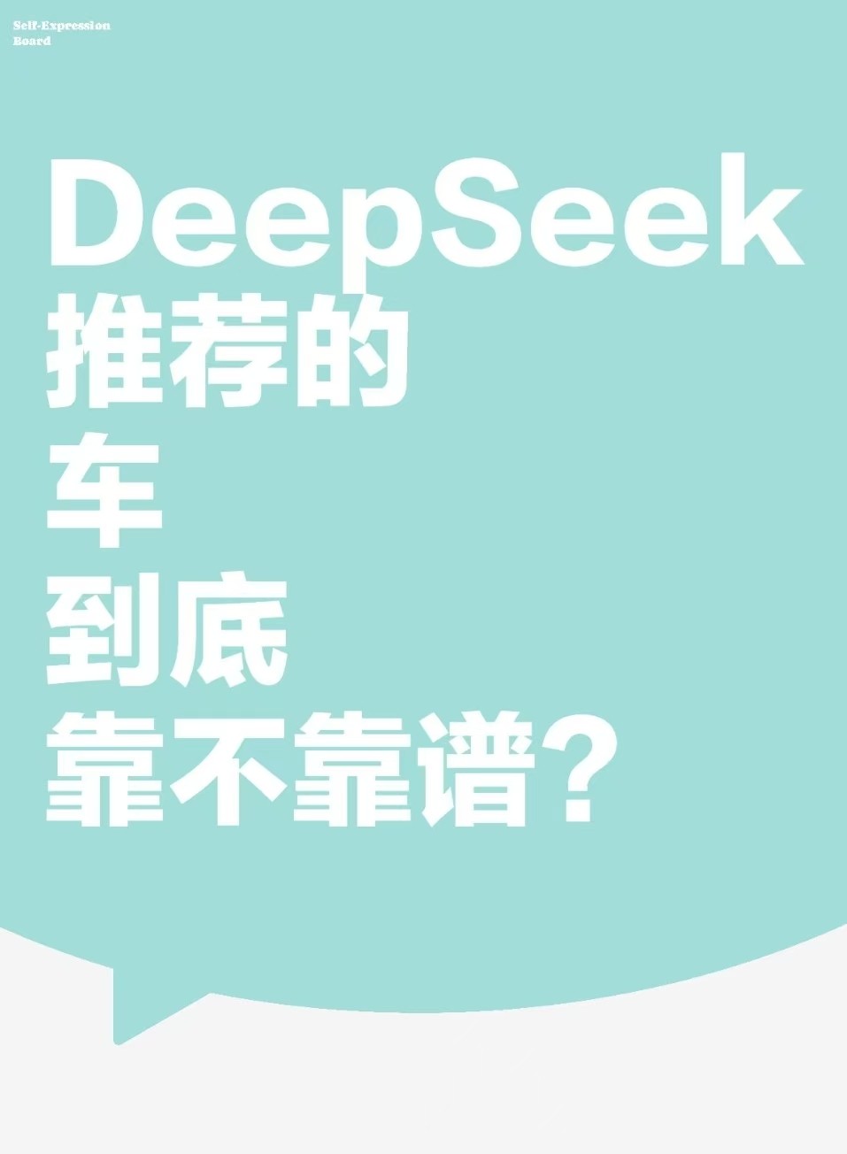 挑战DeepSeek选车！答案有点灵性啊