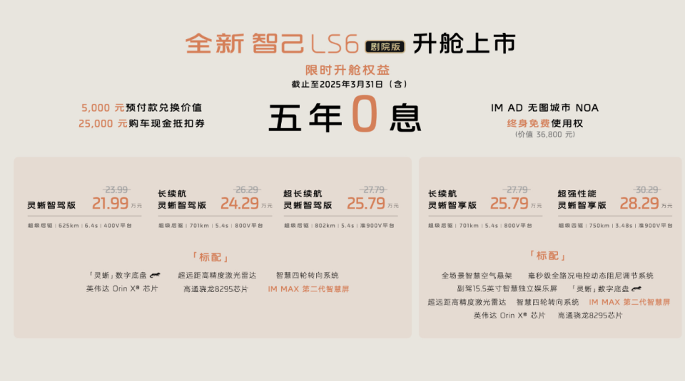 20万级纯电SUV最优选 全新智己LS6剧院版上市