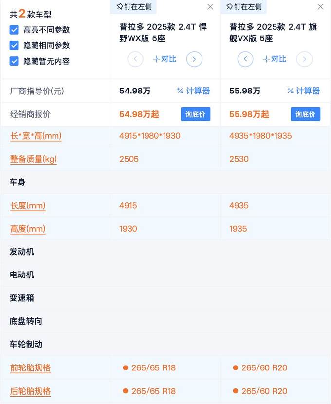 起售价降1万 高配带空悬 2025款丰田普拉多性价比分析 全能版最值？