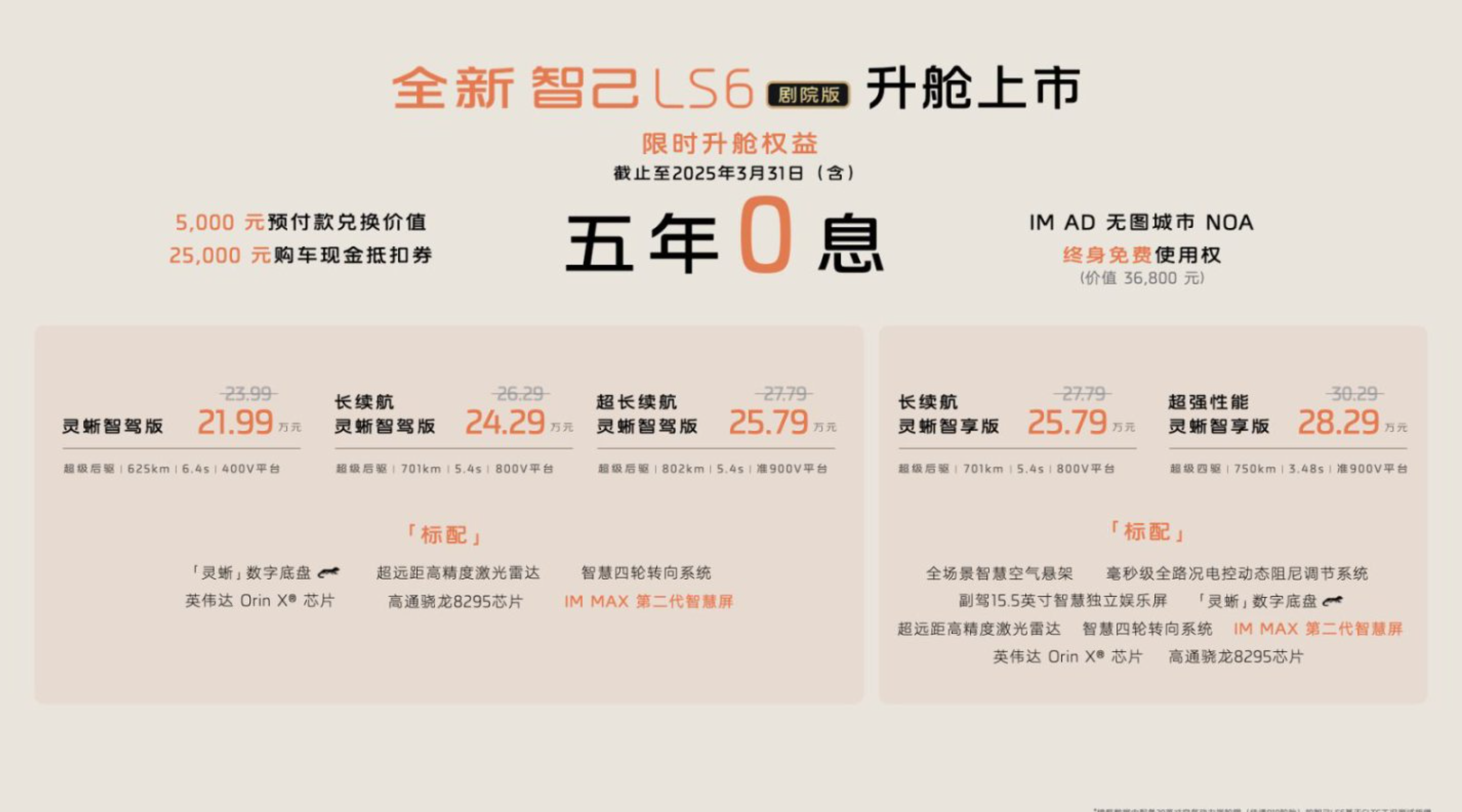 20万级“全能选手”，全新智己LS6剧院版上市，权益价21.99万起