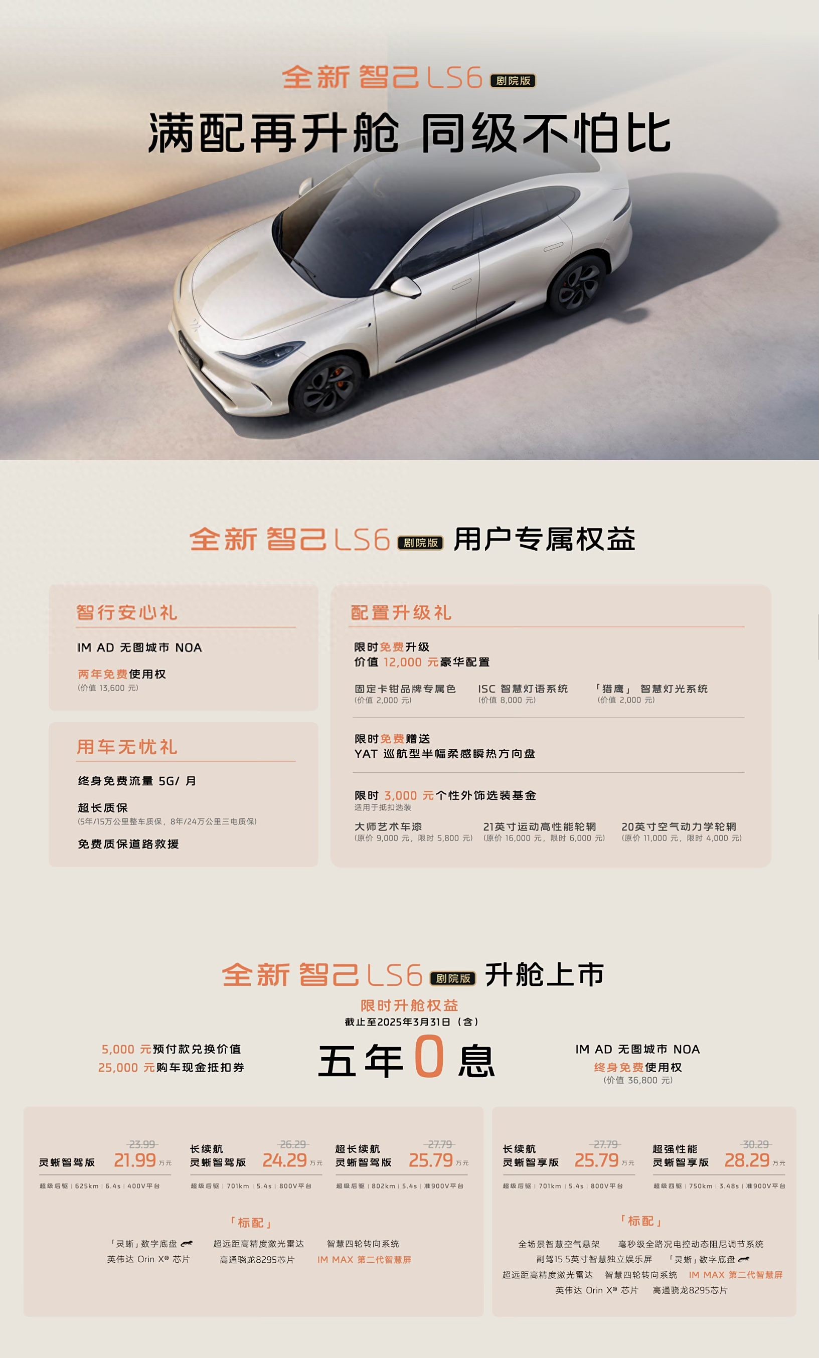 21.99万起！智己LS6剧院版百万级配置重构电车内卷