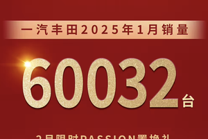 一汽丰田1月销量达60032台 置换补贴高达2.6万