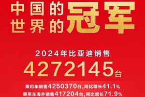 【乐阳频道】比亚迪 2024 年全球销量三冠王  领军新能源汽车