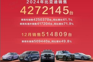 比亚迪 2024 年全球销量三冠王，彰显新能源汽车领军实力