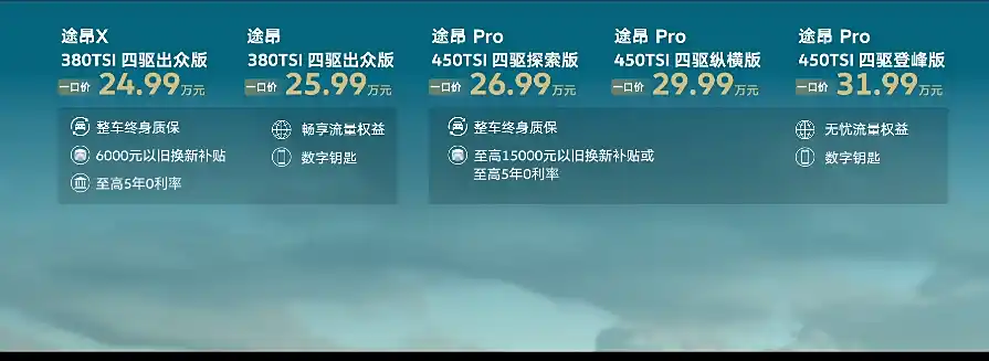 上汽大众途昂Pro上市，26.99万起，动力+智驾全面升级