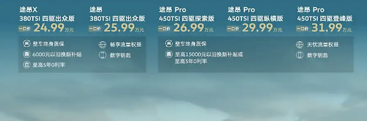 一口价26.99万起，上汽大众全新途昂Pro上市