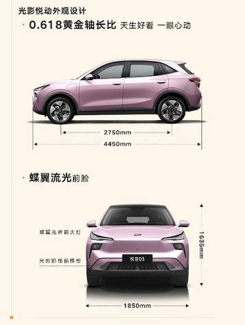 悦享城市纯电SUV悦意03开启预售 先享价9.59万起