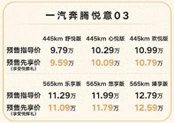 悦享城市纯电SUV悦意03开启预售 先享价9.59万起