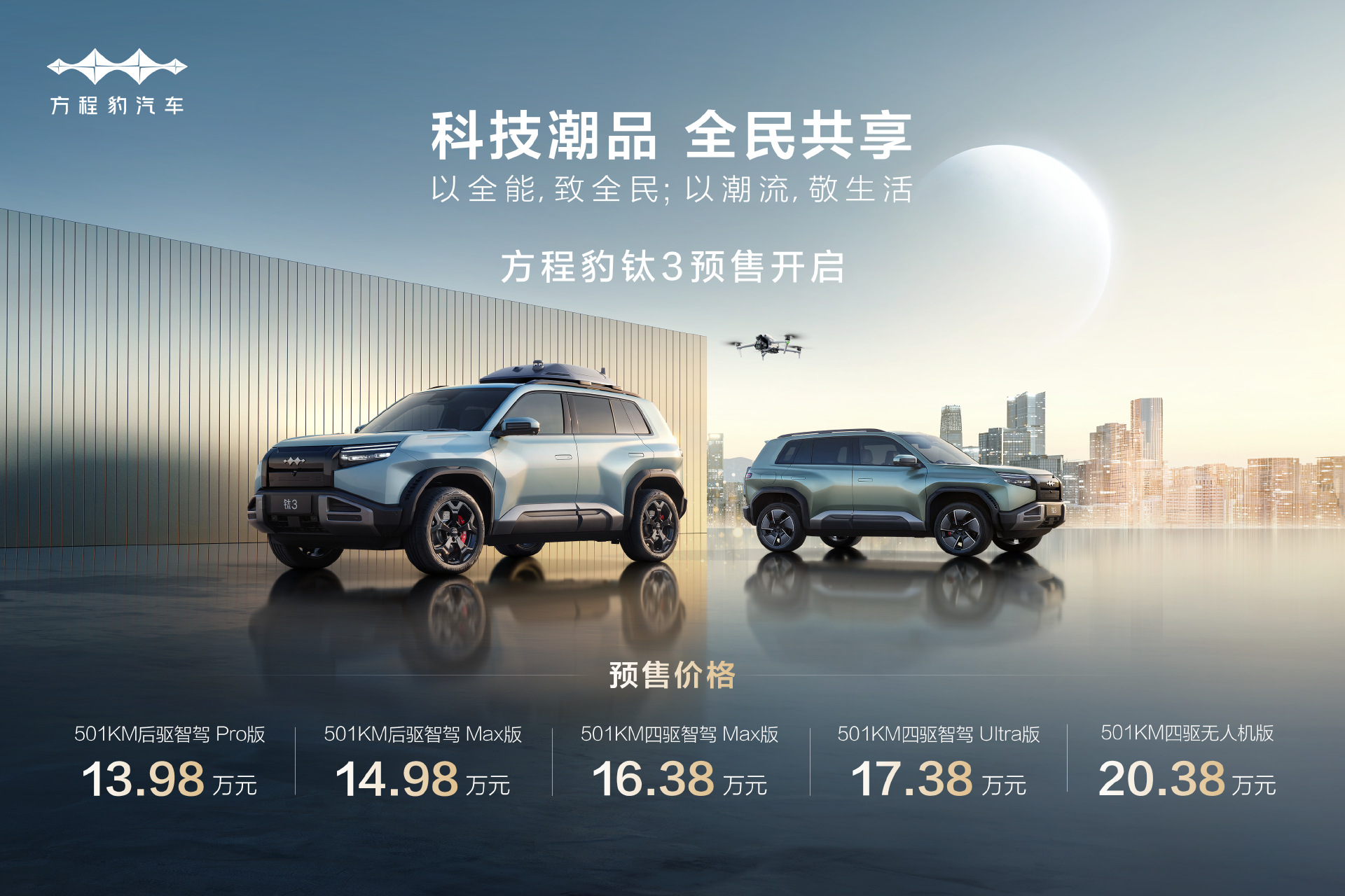 比亚迪方程豹钛3预售，开启科技潮流出行新体验
