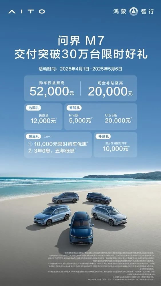 至高5.2万元权益！问界新M7有大格局