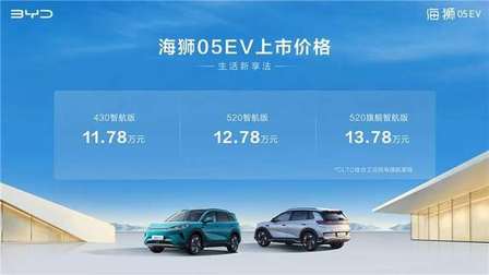 售价11.78万元起，都市智选SUV比亚迪海狮05EV武汉上市