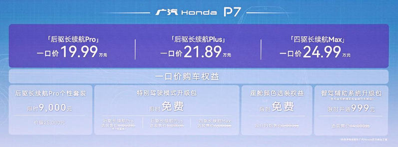 19.99万元起，新驾趣纯电SUV广汽本田 P7闪耀上市