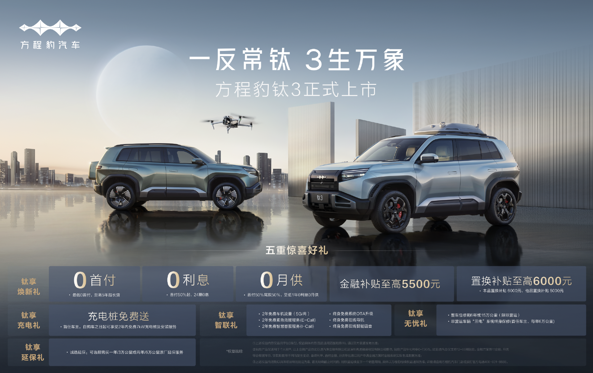 比亚迪方程豹钛3上市，13.38万起解锁科技潮品新玩法