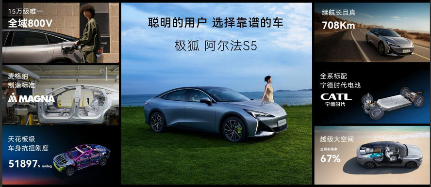 加量不加价！比快更快！比值更值！极狐新阿尔法S5上市11.98万起
