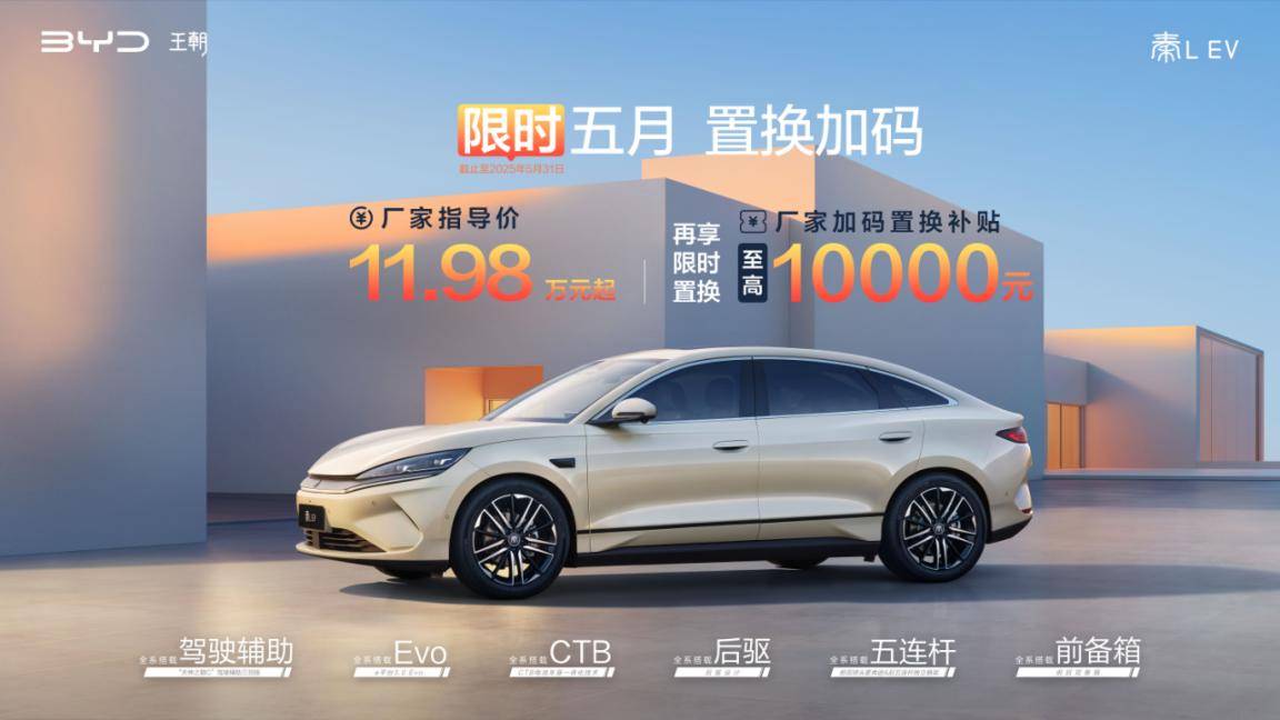秦L EV实力宠粉，置换加码！万元厂补限时抢，错过再等一年